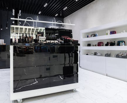 cosmetics beauty products skincare display store