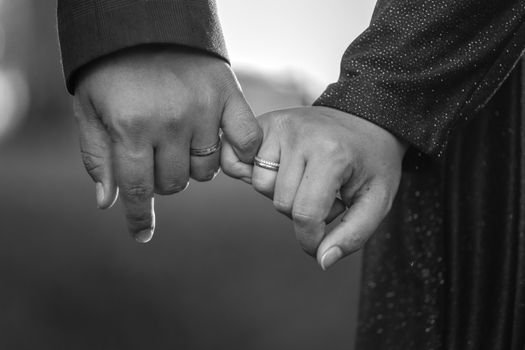 couple hands wedding ring engagement romantic