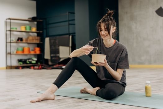 healthy lifestyle woman exercise diet probiotic gut health