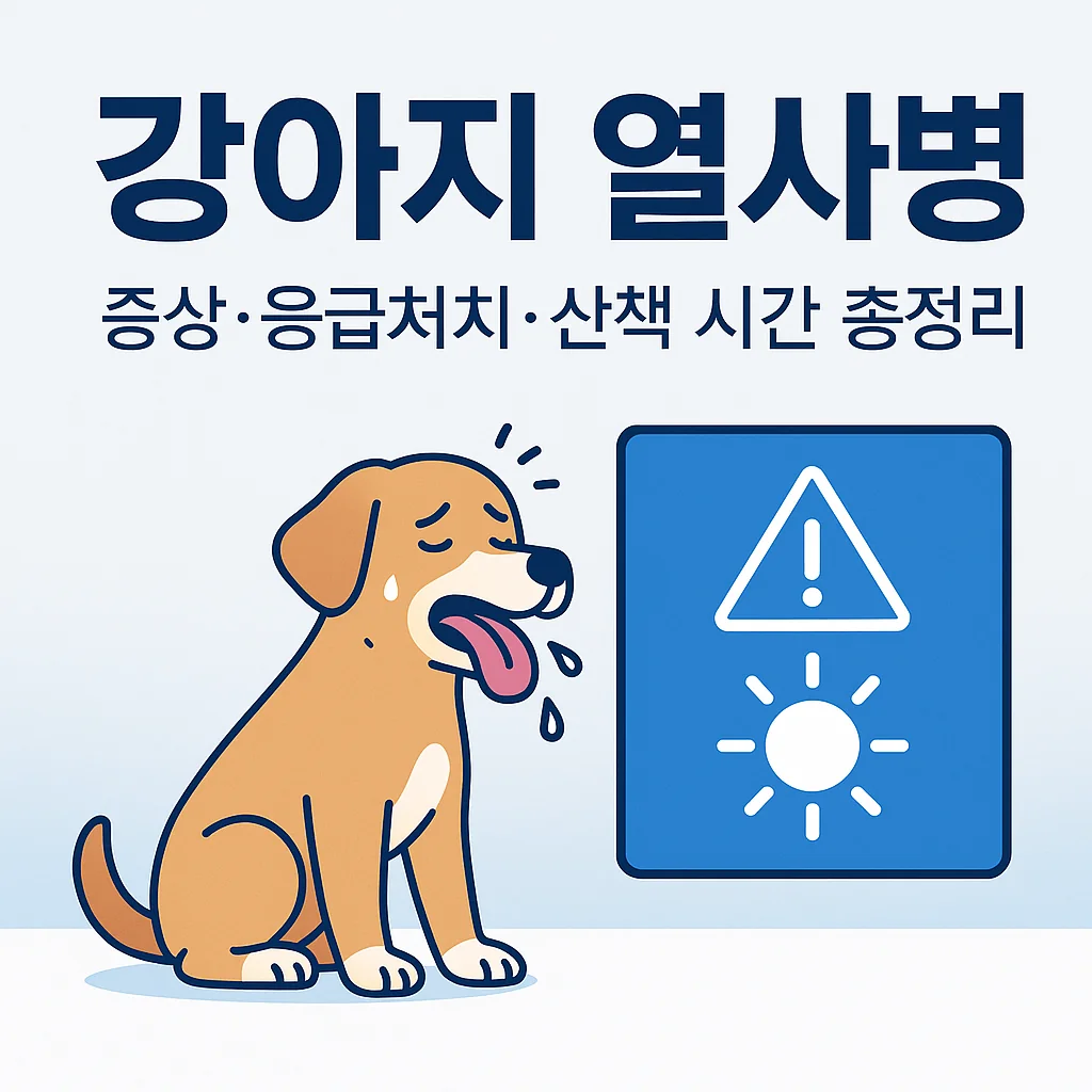 강아지 열사병 증상·응급처치·여름 산책 시간 총정리