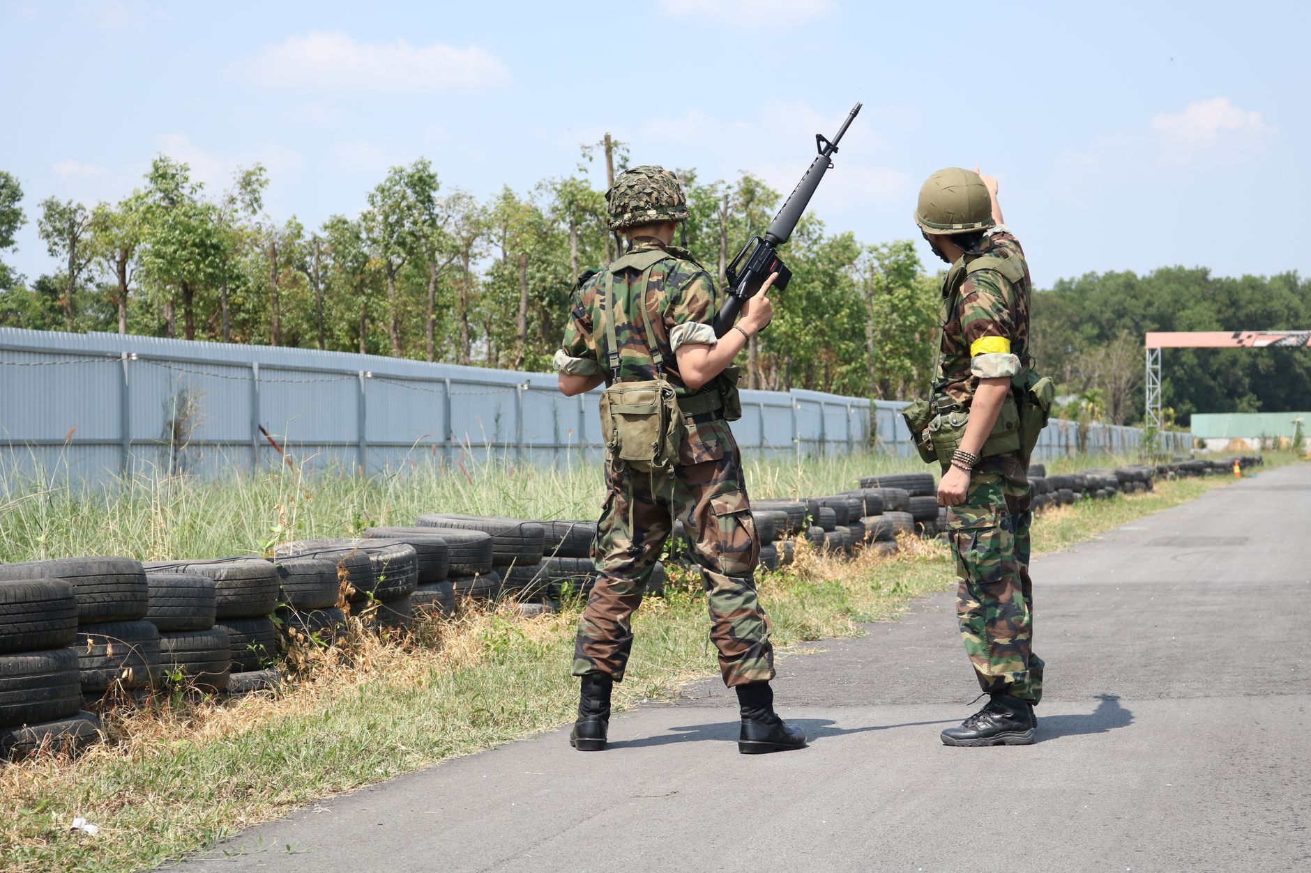 Korean military training friendship soldiers