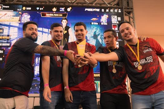 professional gamer esports team champion trophy award