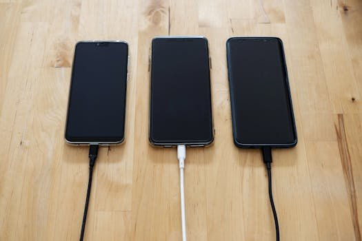 smartphone battery charging speed comparison chart technology