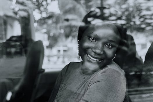 woman smiling happy candid portrait lifestyle