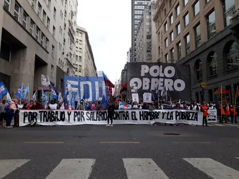 workers solidarity union banner protest