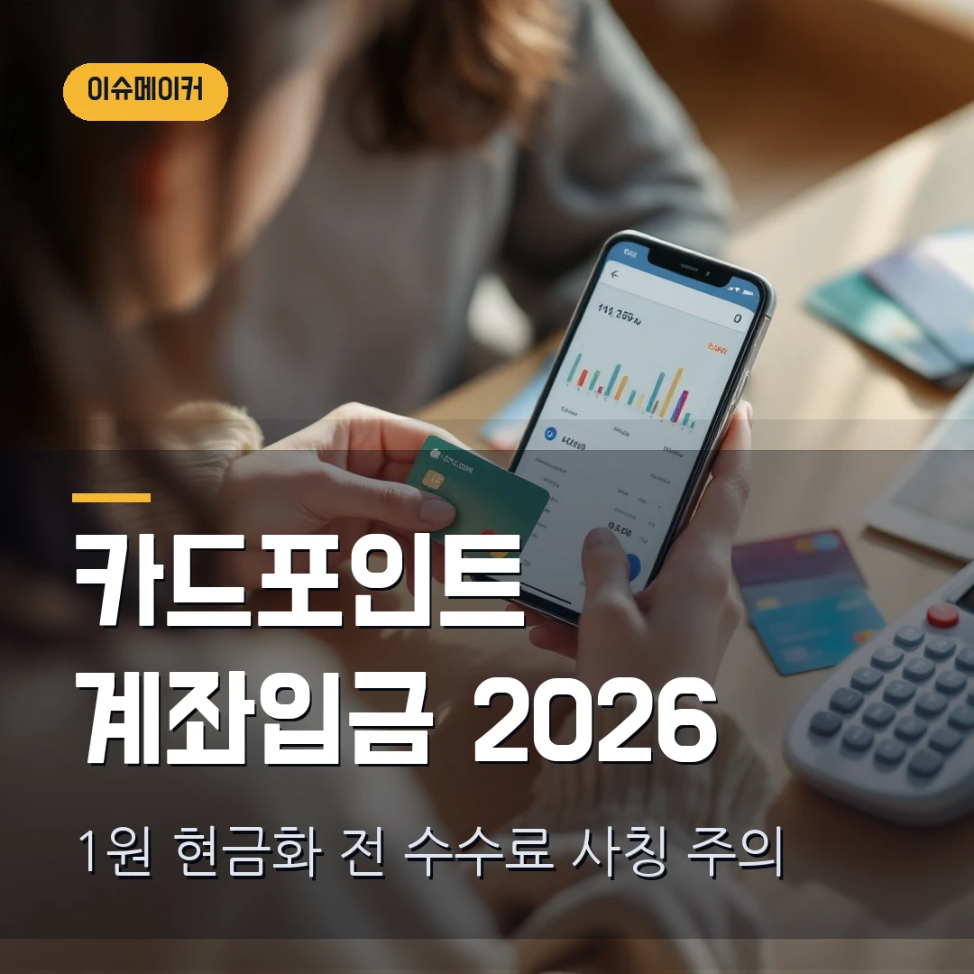 카드포인트 계좌입금 2026