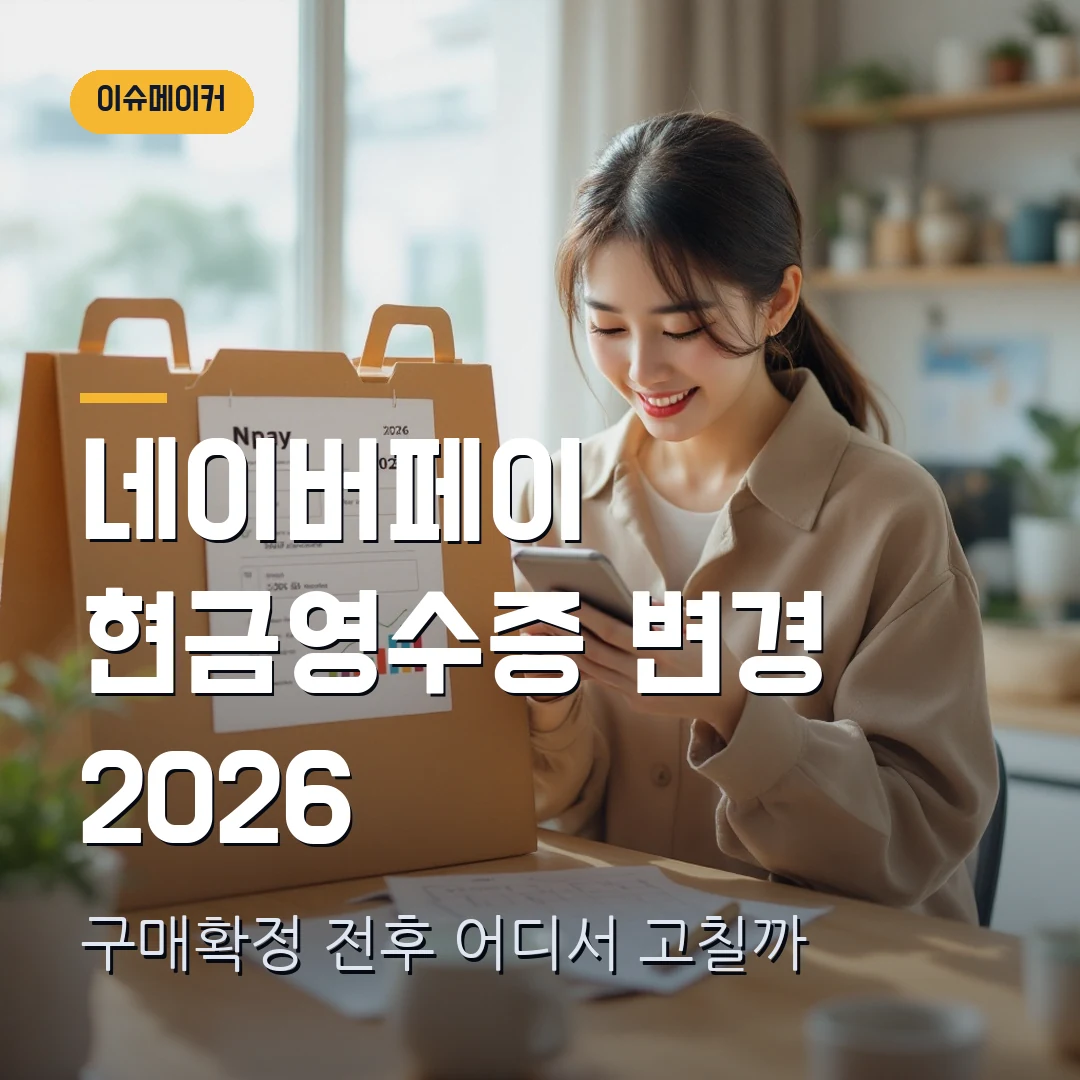 네이버페이 현금영수증 변경 2026 구매확정 전후 어디서 고칠까