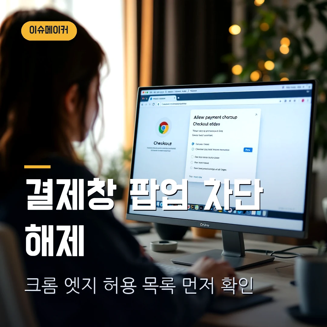 크롬 엣지 팝업 차단 해제 2026 — 결제창 안 뜰 때 허용 목록 먼저 확인