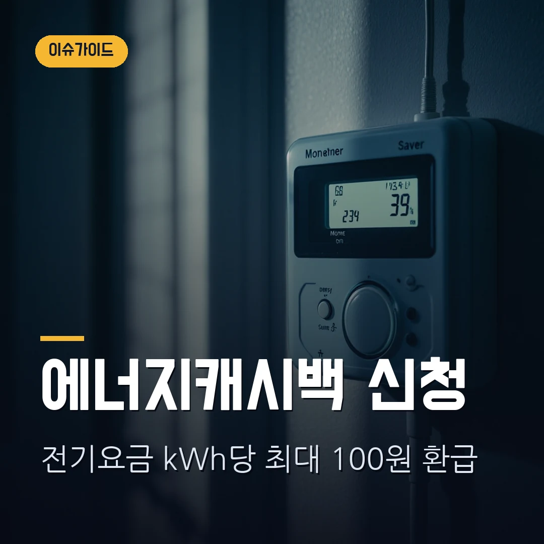 한전 에너지캐시백 신청방법 2026 — 여름 전기요금 kWh당 최대 100원 돌려받는 조건 총정리