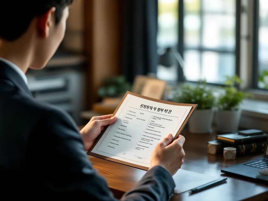 Korean civil service document checklist comparing pension certificate types