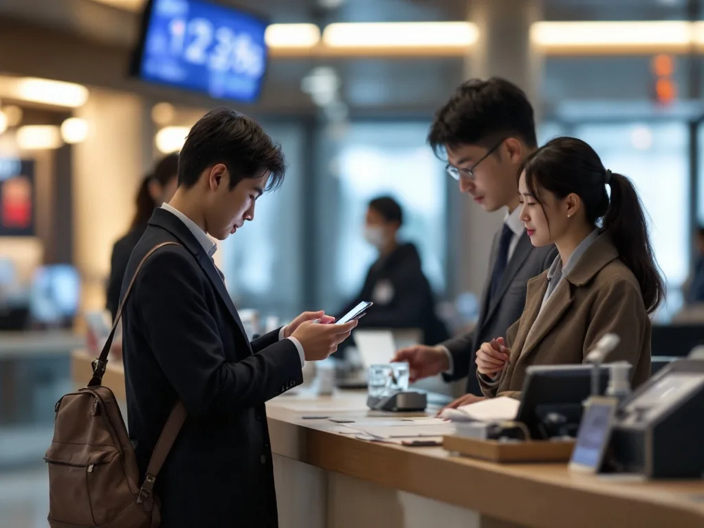 Korean public service desk smartphone authentication