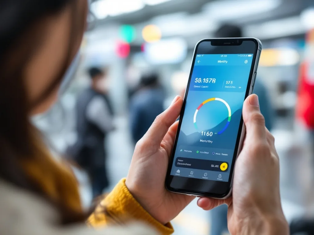Korean public transportation card app showing monthly transit usage summary