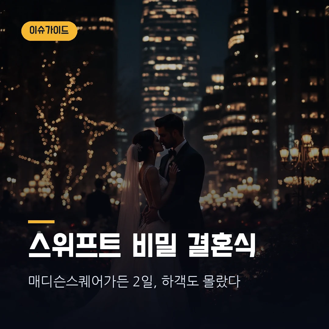 테일러 스위프트 결혼식 장소·날짜 총정리 — 매디슨스퀘어가든 2일간 비밀 결혼, 하객도 몰랐다