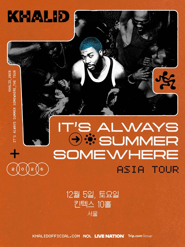 칼리드 내한공연 It's Always Summer Somewhere Tour 공식 포스터
