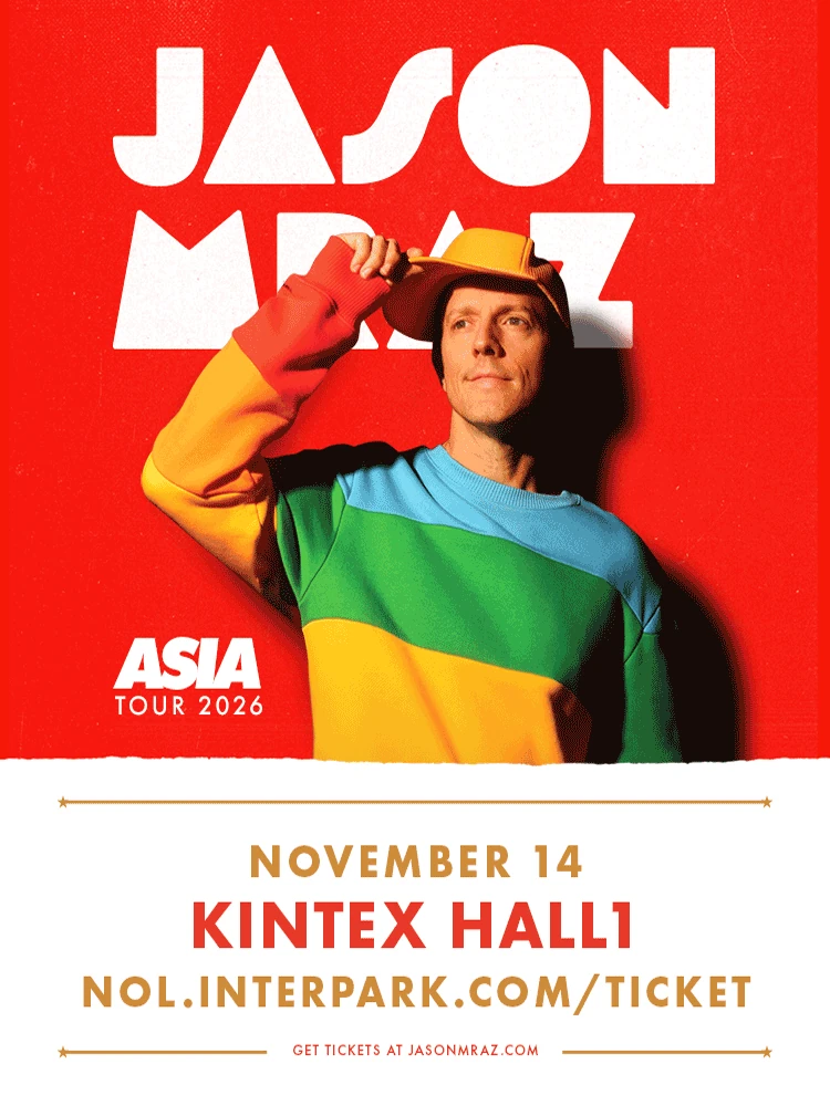 제이슨 므라즈 Jason Mraz Asia Tour 2026 Seoul 공식 포스터