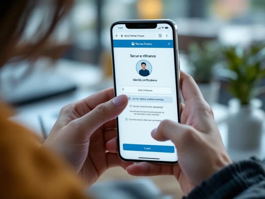 secure online identity verification on Korean finance website with smartphone