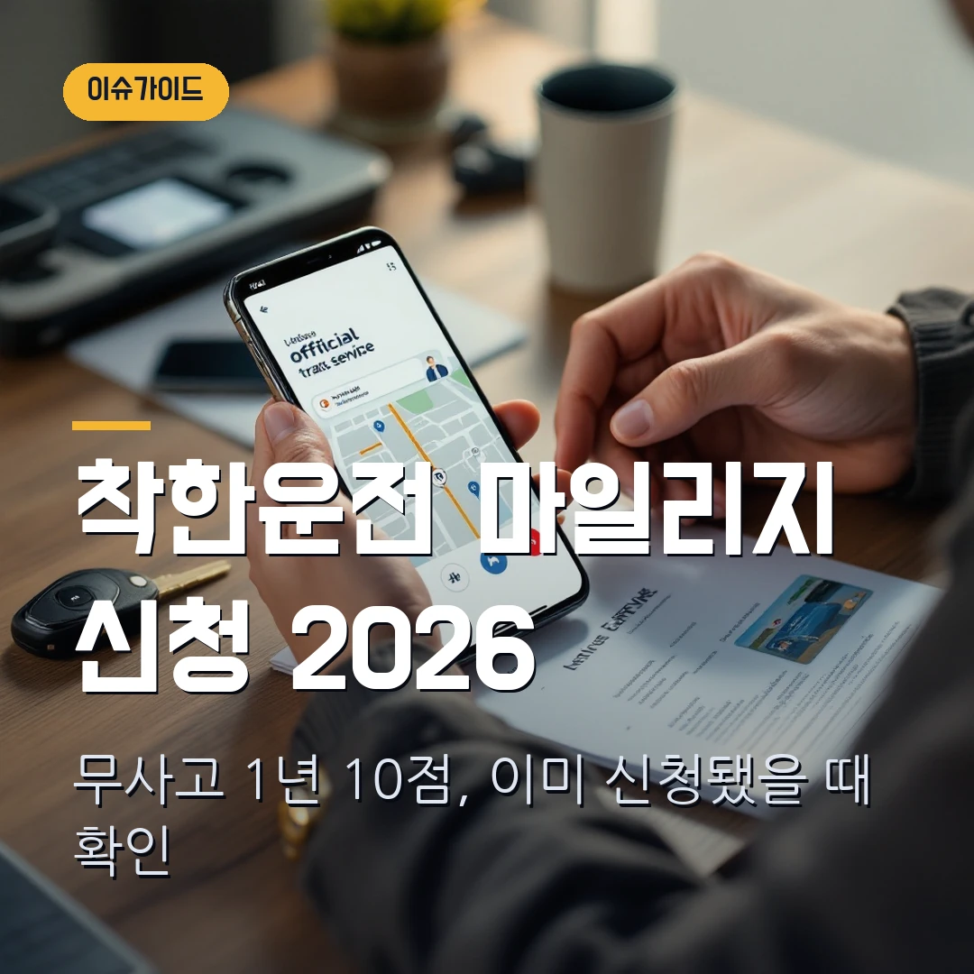 착한운전 마일리지 신청 2026 무사고 1년 10점, 이미 신청됐을 때 확인
