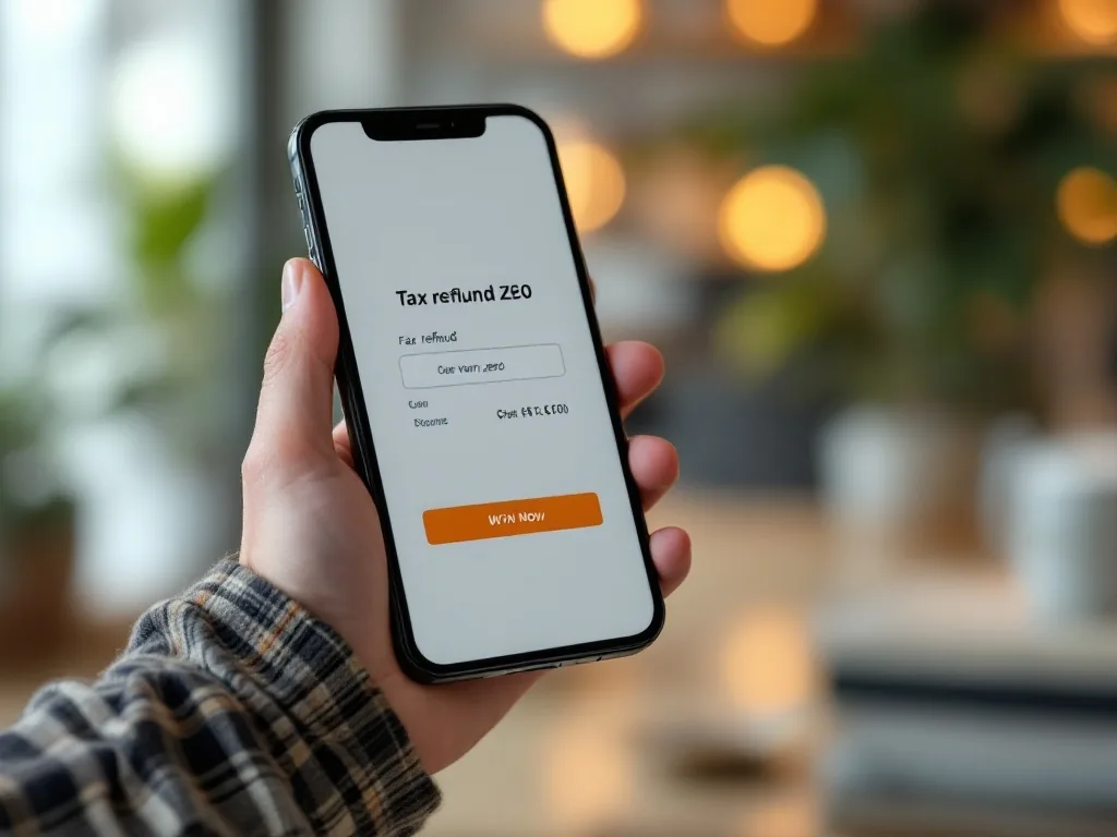tax refund result zero won smartphone screen