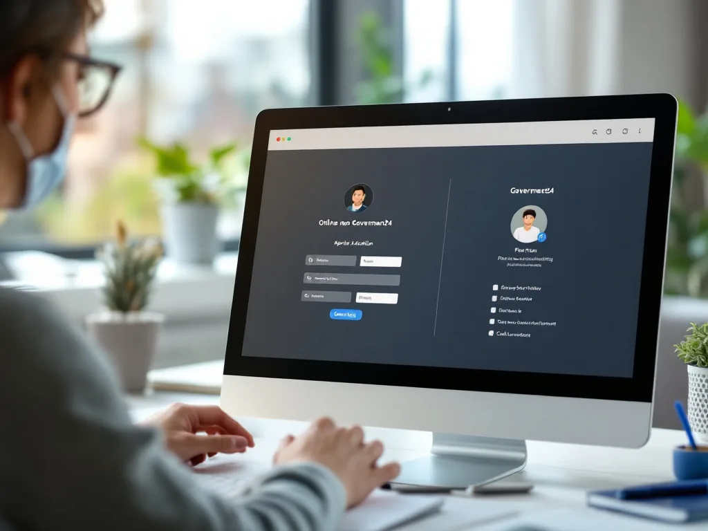 Government24 online application screen on desktop with parent phone authentication and child document checklist | 정부24에서 부모가 자녀 출입국사실증명서를 온라인으로 신청하는 장면 | 온라인 신청은 본인 인증과 자녀 관계 확인 흐름을 함께 봐야 합니다