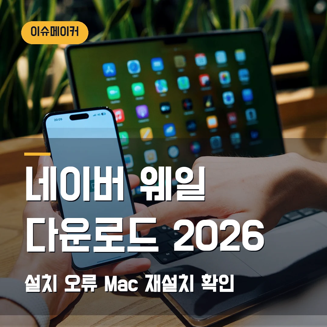 네이버 웨일 다운로드 2026 — 설치 중 오류·Mac 재설치에서 막힐 때 확인 순서