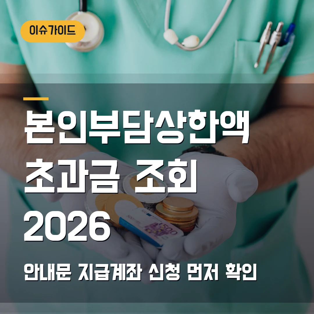 본인부담상한액 초과금 조회 2026 — 안내문·지급계좌 신청에서 막힐 때