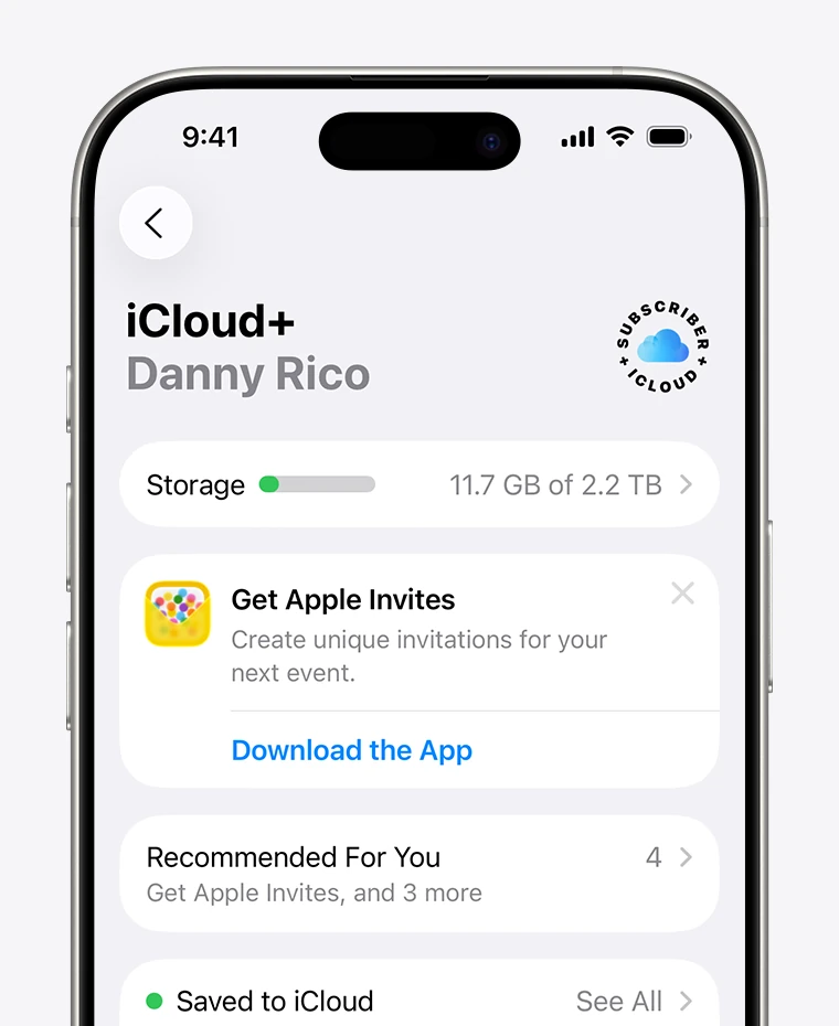 iCloud 저장공간을 확인하는 공식 화면