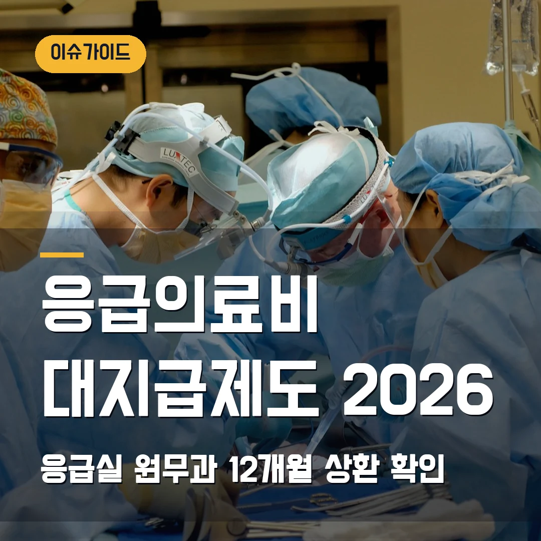 응급의료비 대지급제도 신청 2026 — 응급실 원무과·12개월 상환에서 막힐 때