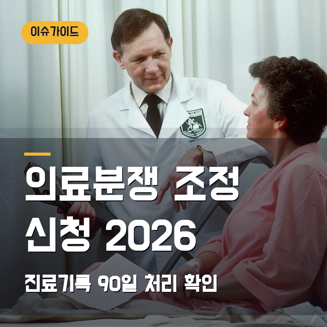 의료분쟁 조정 신청 2026 진료기록·90일 처리 확인
