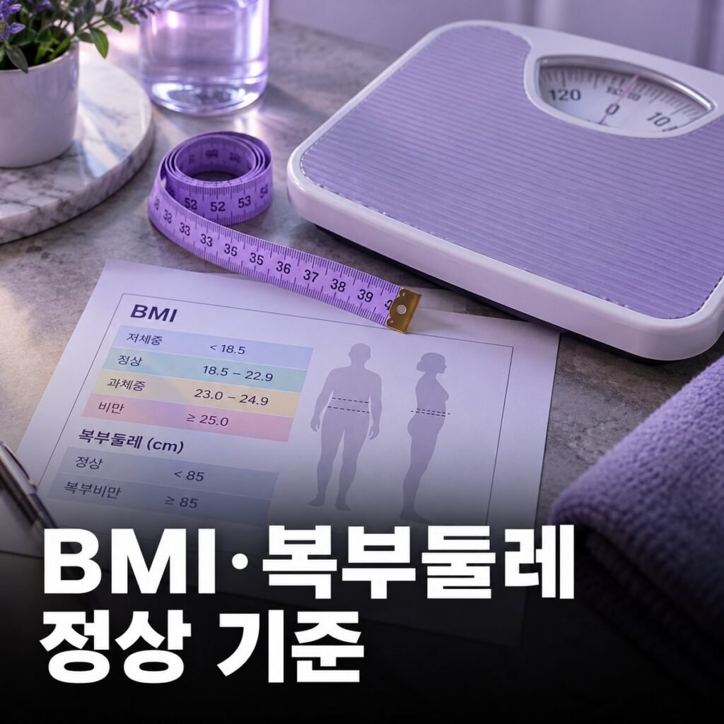 BMI·복부둘레 정상 기준, 계산식과 국내 비만 진료지침 수준 표