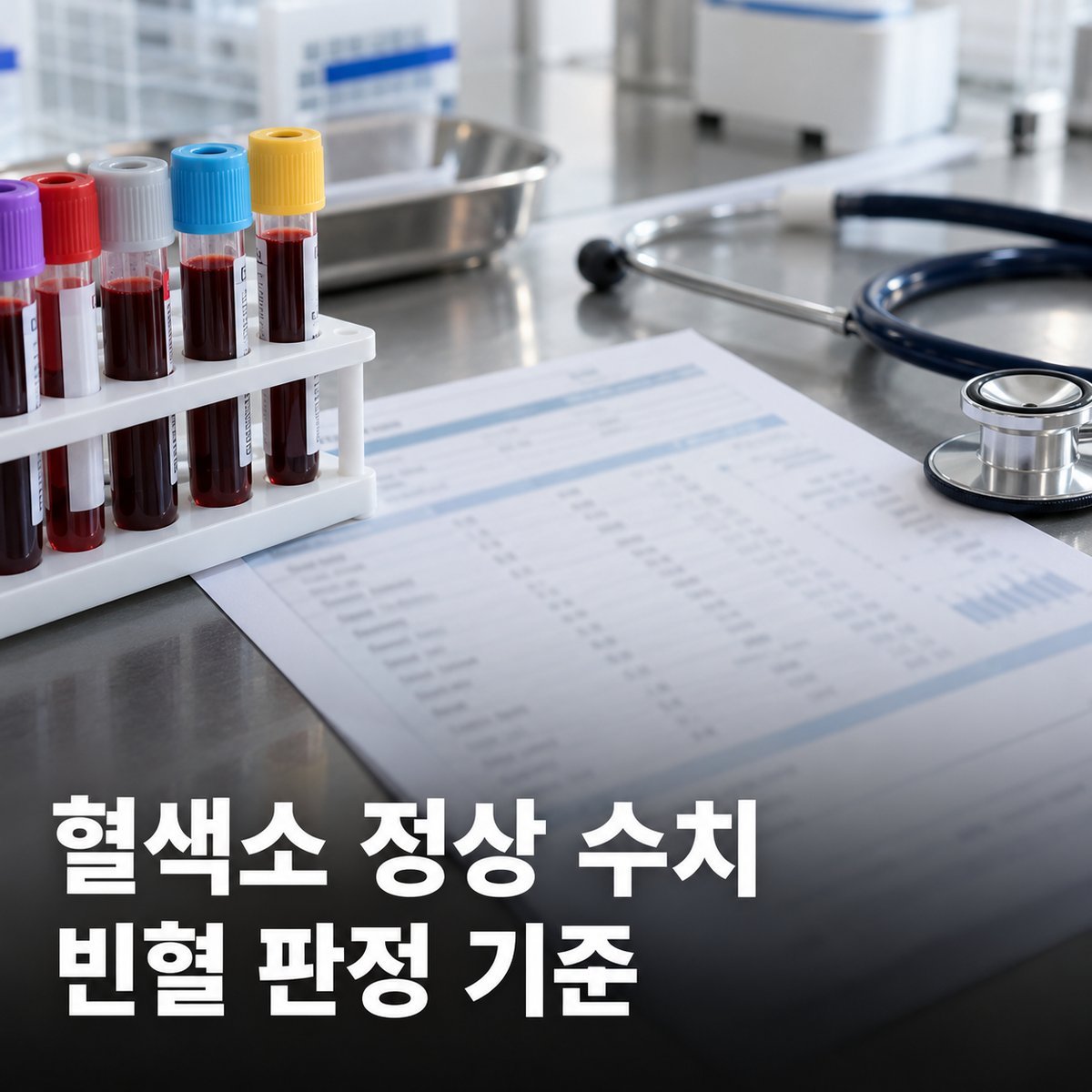 혈색소(헤모글로빈) 정상 수치, 건강검진 빈혈 판정 기준과 낮게 나왔을 때 확인할 것
