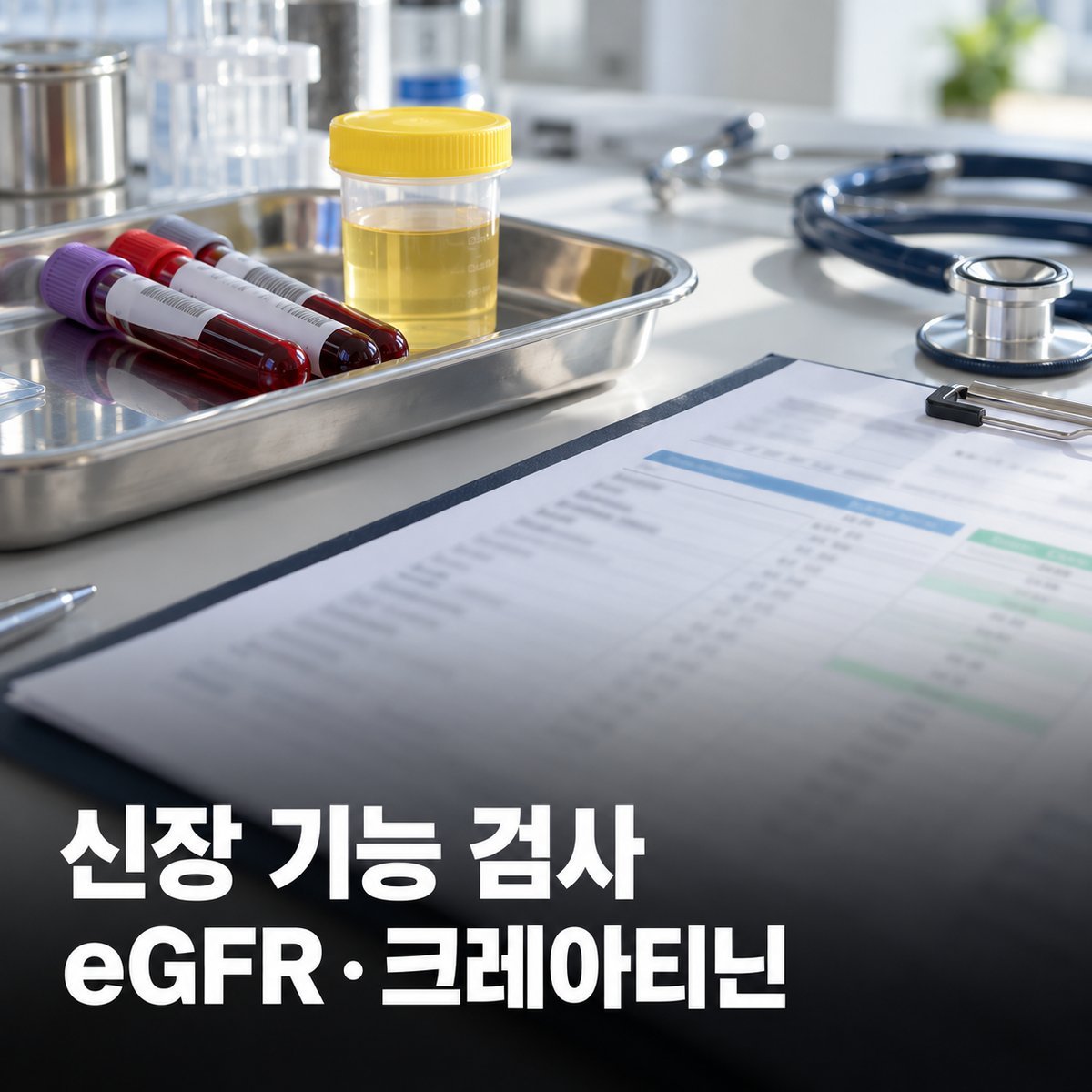신장 기능 검사 eGFR·크레아티닌 정상 범위, 건강검진 판정 기준과 요단백 함께 보는 법