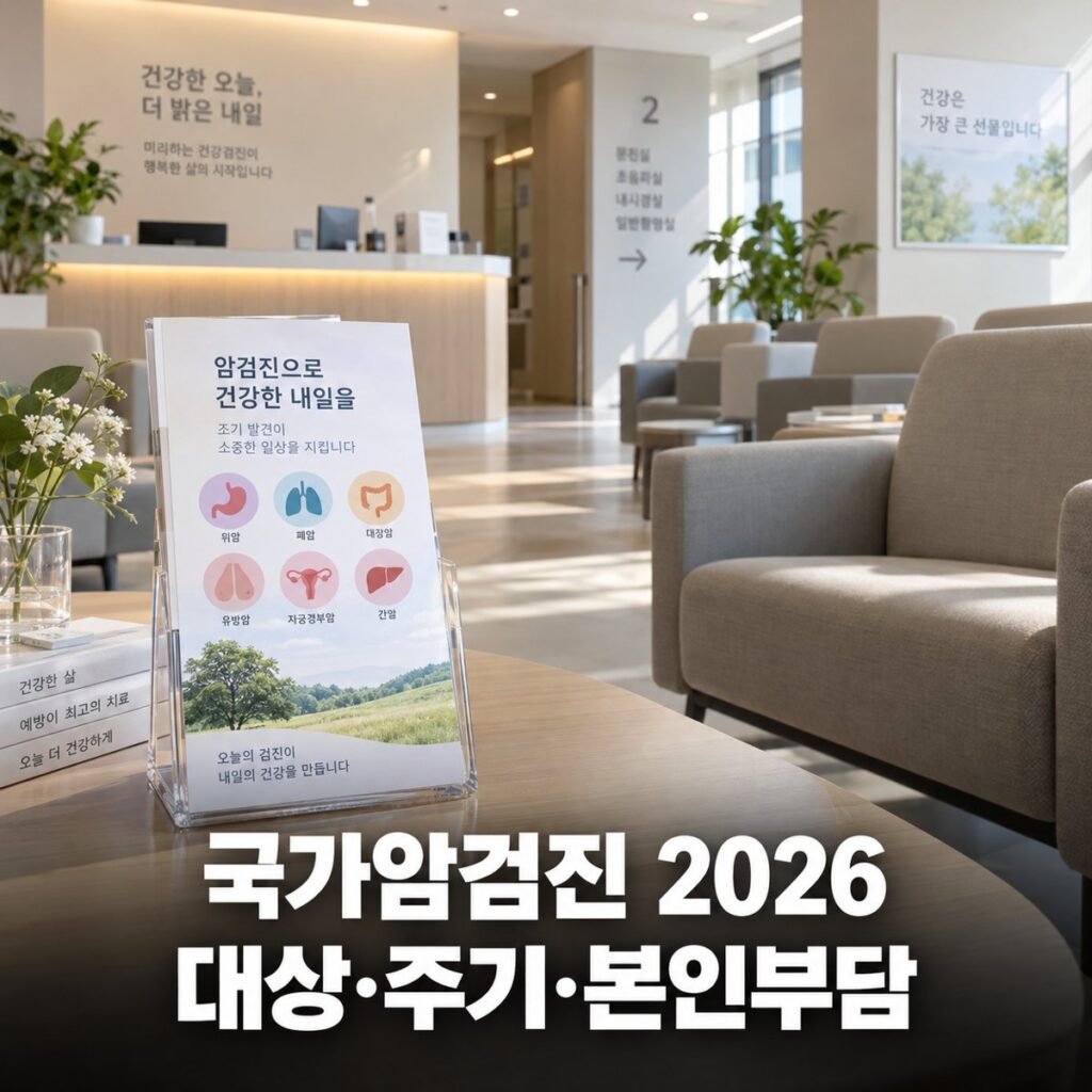 국가암검진 2026, 짝수 해 출생이면 대상 — 종류·주기·본인부담 정리